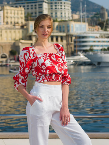 THE WHITE PALLAZZO PANT